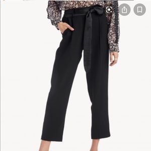 Greylin Cropped Dress Pants with Satin Belt Reagan